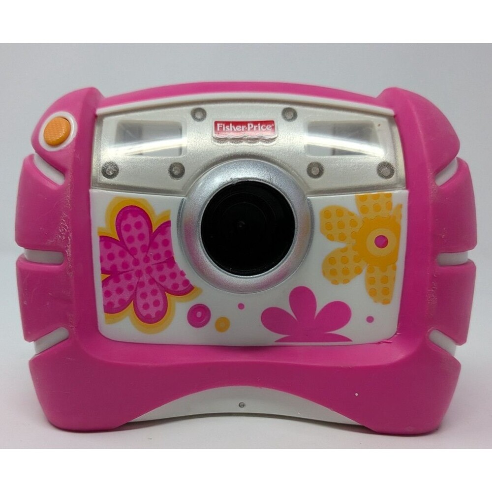 Fisher-Price Kid Tough Digital Camera Pink V2751/V2752 2010 4X Zoom Tested Works